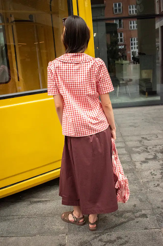 Compania Fantastica Red Gingham Blouse