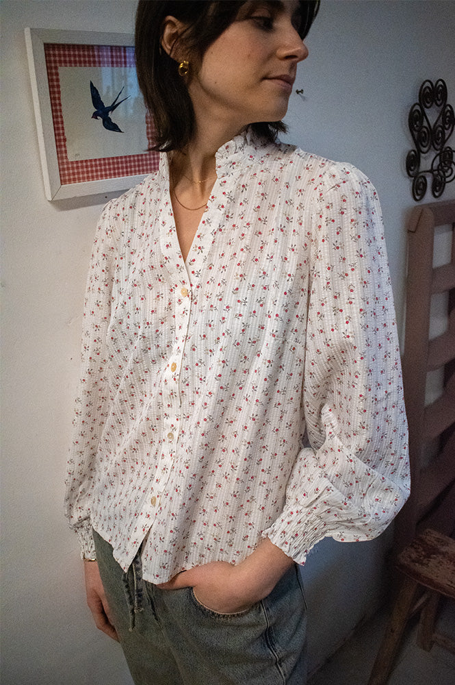 Numph Fenja Cayenne Floral Blouse - The Mercantile London