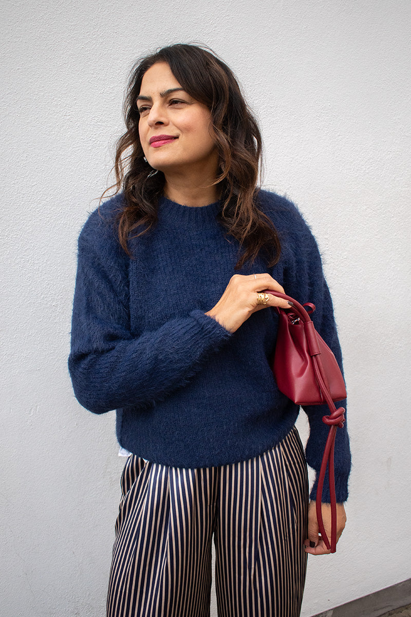 Compania Fantastica Blue Knitted Jumper - The Mercantile London