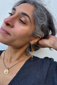 Sessùn Toti Tiger Blue Stone Earrings - The Mercantile London