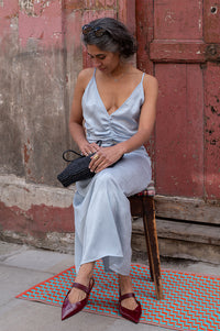 Baum Und Pferdgarten Atalia Subdued Blue Dress - The Mercantile London