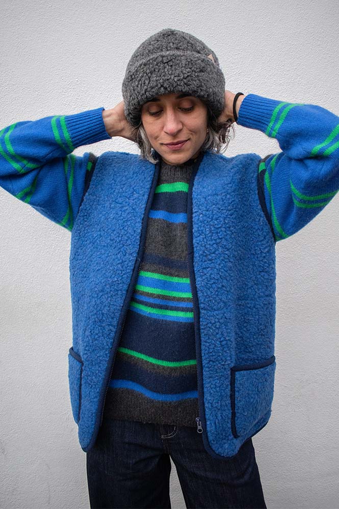 YOKO Deep Blue Vest - The Mercantile London