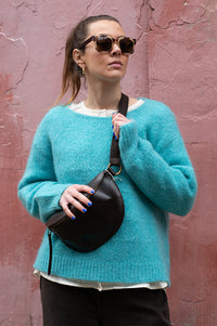 Maison Anje Beryton Uni Turquoise Pullover - The Mercantile London