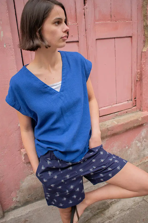 ICHI Linno Sodalite Blue Top - The Mercantile London