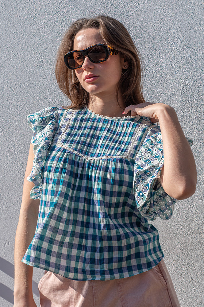 Bellerose Hudalla Check A Gingham Blouse - The Mercantile London