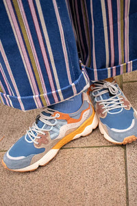 Flower Mountain Yamano 3 Azure & Sage Trainers - The Mercantile London
