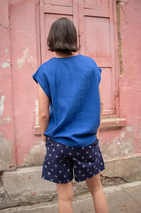 Bibico Petra Navy Ikat Shorts - The Mercantile London