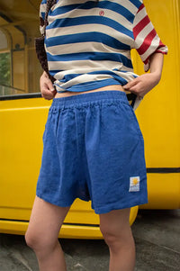 L.F. Markey Basic Cobalt Linen Shorts