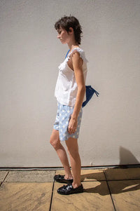 Daphne Marie Ciel Blue Polka Dot Shorts