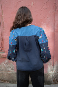 Leon & Harper Chuki Blue Blouse - The Mercantile London