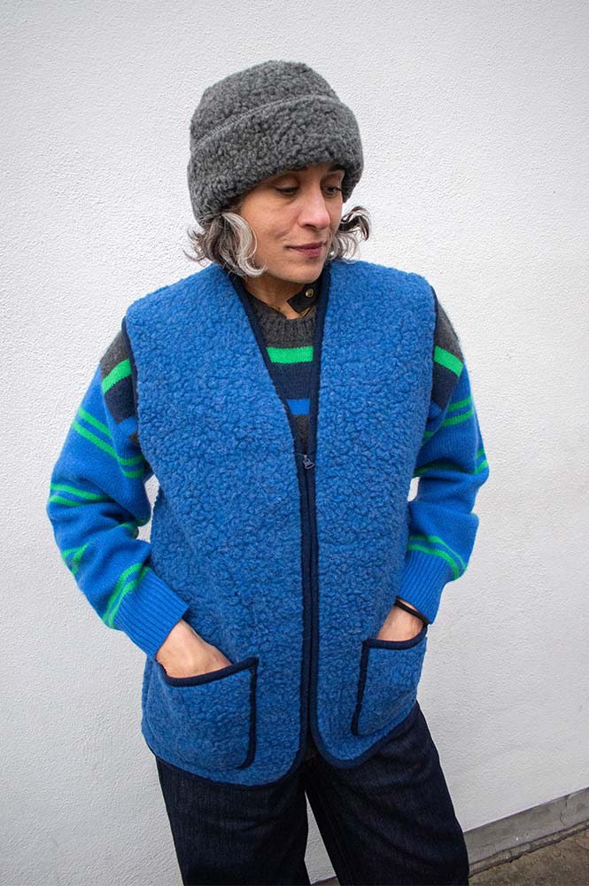 YOKO Deep Blue Vest - The Mercantile London