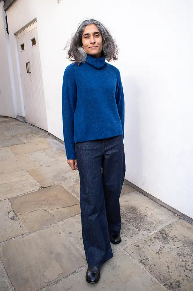 Nice Things Turtle Neck Ink Blue Sweater