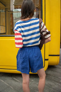FRNCH Chelem Electric Blue Striped T-Shirt