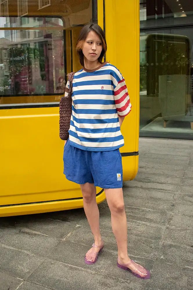FRNCH Chelem Electric Blue Striped T-Shirt