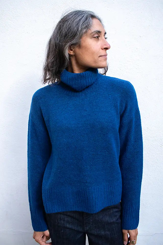 Nice Things Turtle Neck Ink Blue Sweater