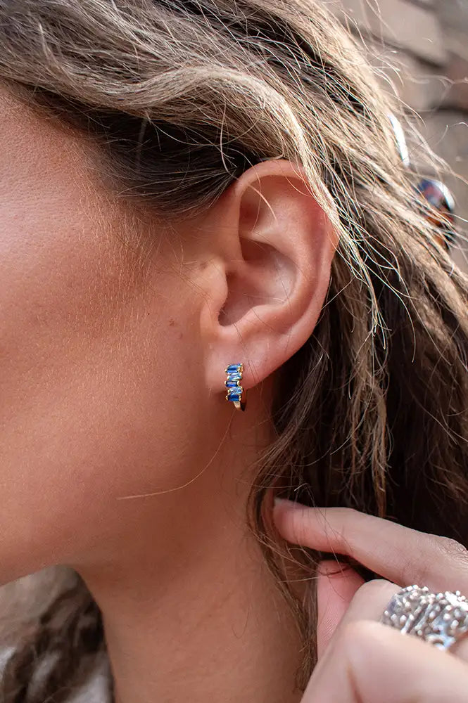 Formation Sapphire Block Huggies - The Mercantile London