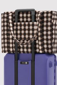 Baggu Blurred Brown Gingham Cloud Carry-On Bag - The Mercantile London