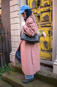 Object Elisa Lilas Funnel Neck Trench Coat