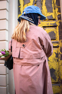 Object Elisa Lilas Funnel Neck Trench Coat