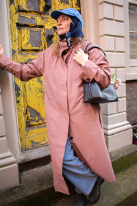 Object Elisa Lilas Funnel Neck Trench Coat