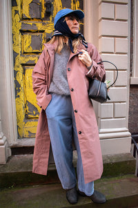 Object Elisa Lilas Funnel Neck Trench Coat