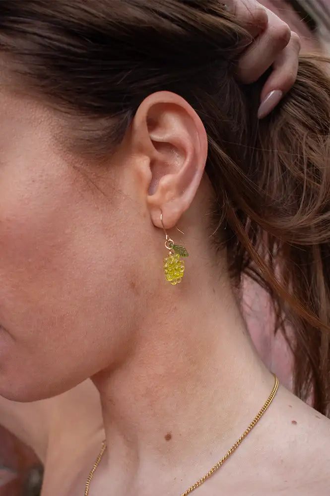 B.M.L Green Dionysus Grape Earrings - The Mercantile London