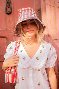 Épice Paris Bob Checked Linen Sun Hat - The Mercantile London