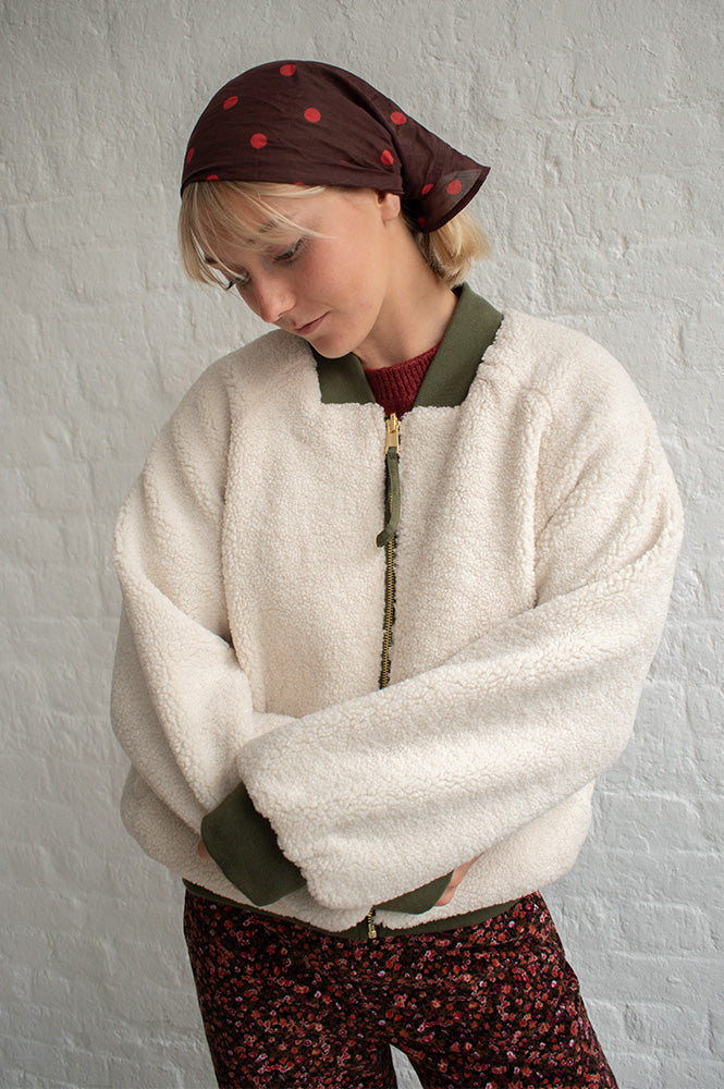 Numph Etera Reversible Grape Leaf Bomber Jacket - The Mercantile London