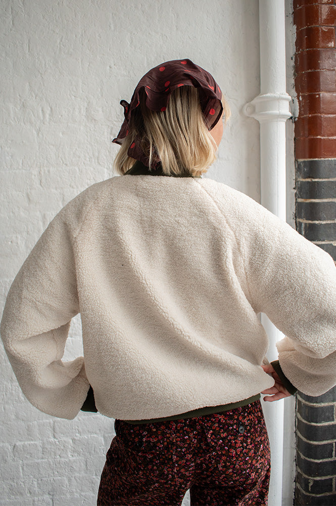 Numph Etera Reversible Grape Leaf Bomber Jacket - The Mercantile London