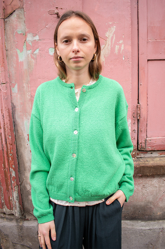 Le Bon Shoppe Leila Spring Green Cardigan - The Mercantile London