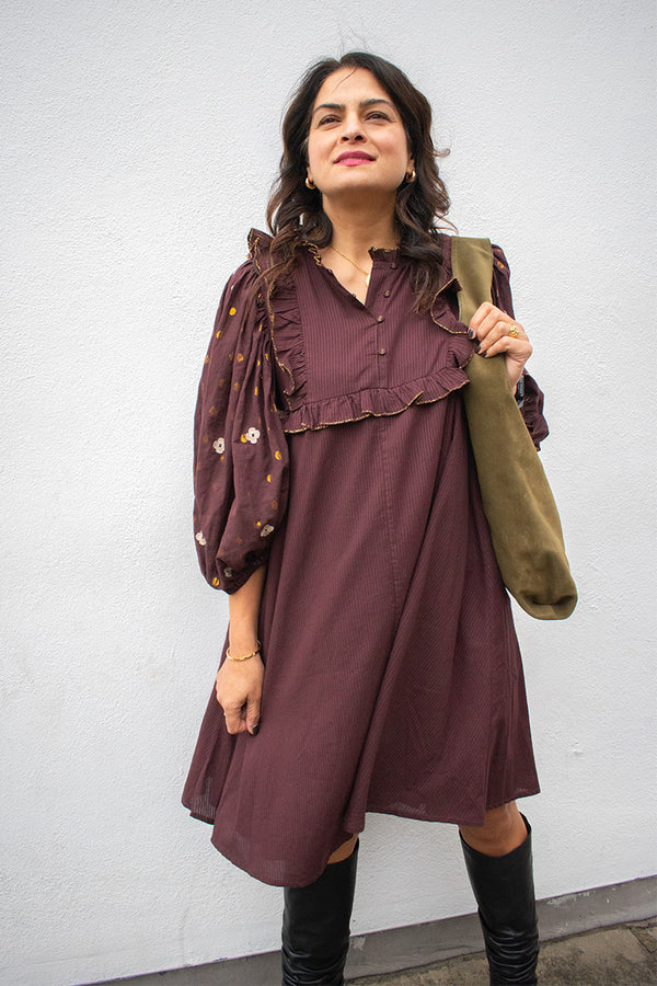 Bonté Rosa Chocolate Dress - The Mercantile London
