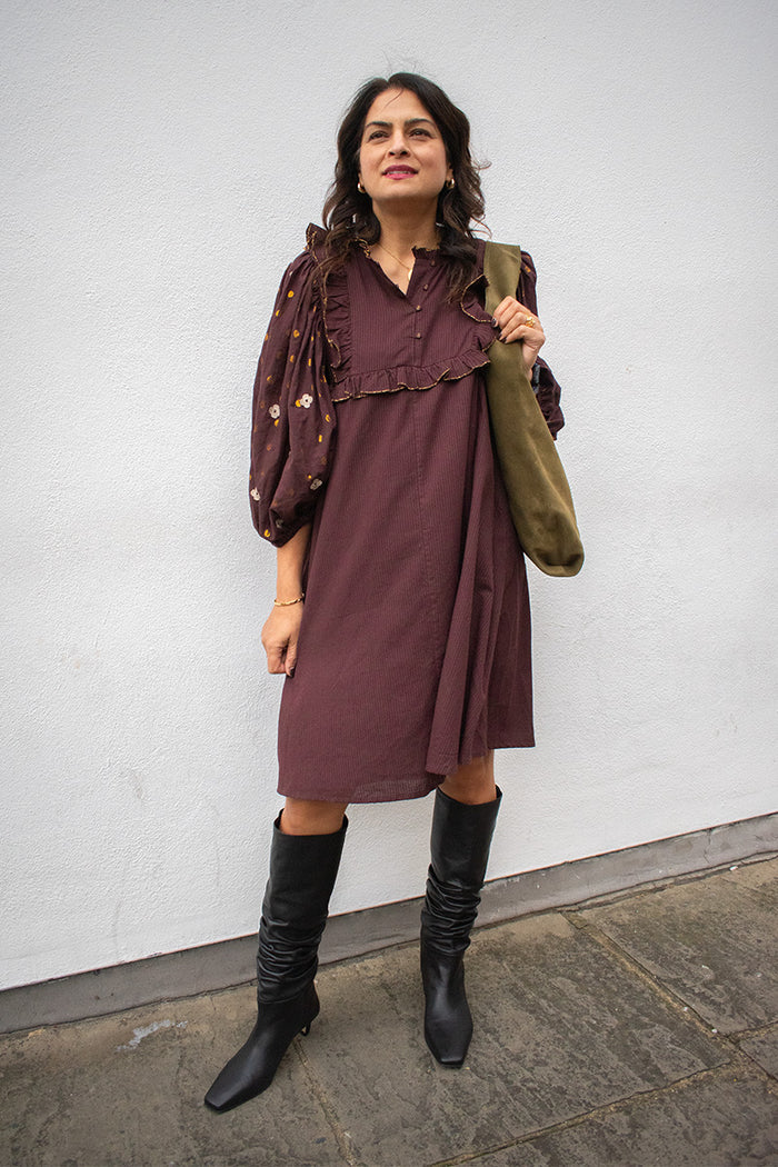 Bonté Rosa Chocolate Dress - The Mercantile London