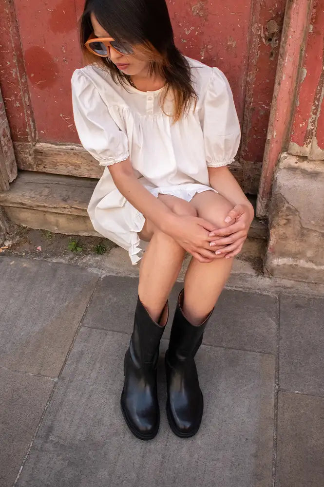 Bukela Elia Black Zip Up Boots