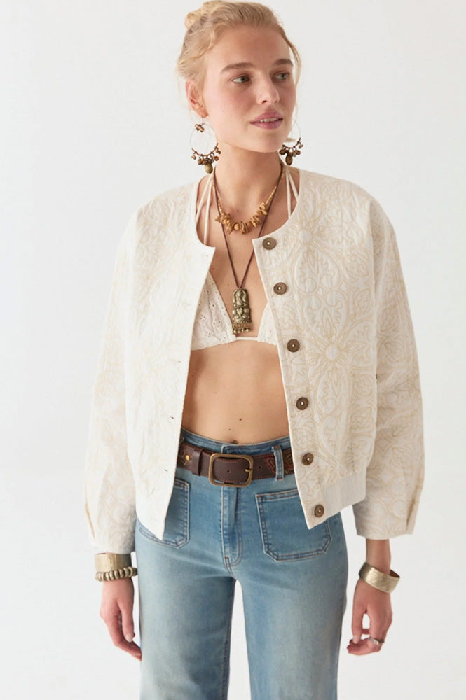 Maison Hotel Boticcelli Tesela Ivory Jacket - The Mercantile London