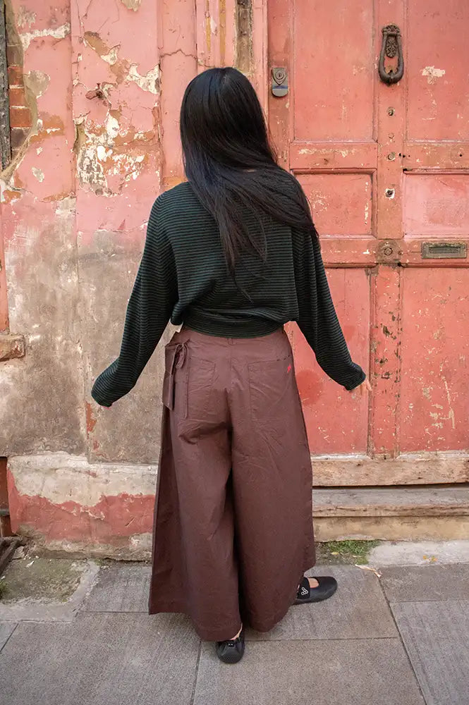 Bellerose Gerhi Bottle Green & Black Striped Sweater