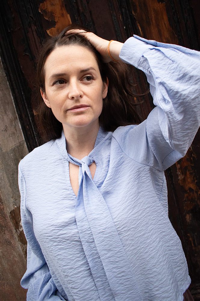 Object Jacira Bow Baby Lavender Blouse - The Mercantile London