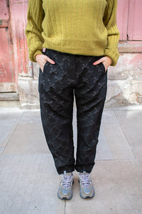 Louche Sutton Bow Jacquard Barrel Trousers - The Mercantile London