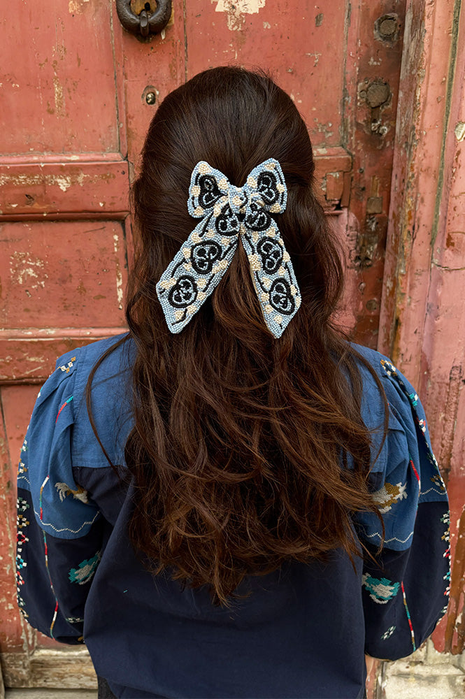 Beck Söndergaard Hearty Beaded Bow Clip - The Mercantile London