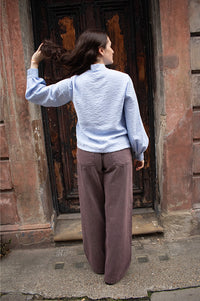 Object Jacira Bow Baby Lavender Blouse - The Mercantile London