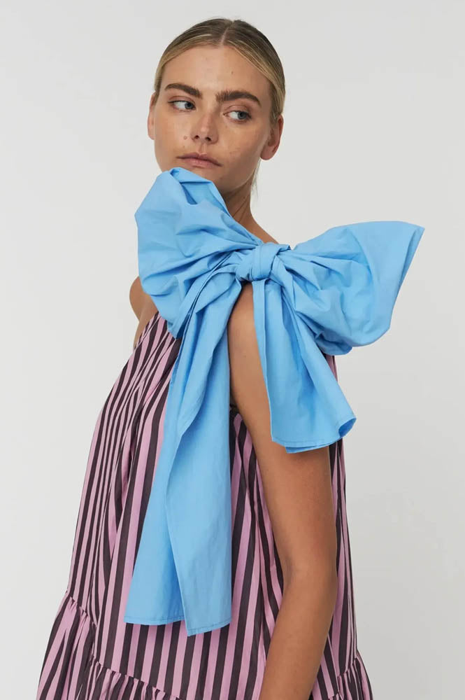 Stella Nova Striped Bow Dress - The Mercantile London