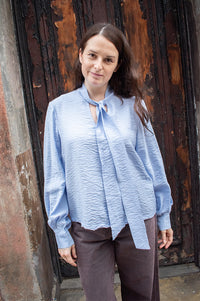 Object Jacira Bow Baby Lavender Blouse - The Mercantile London