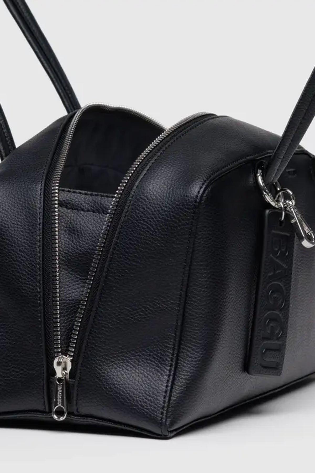Baggu Recycled Leather Black Bowler Bag - The Mercantile London