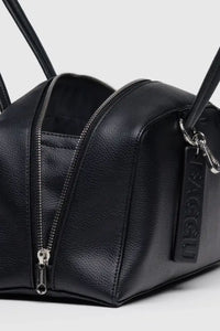 Baggu Recycled Leather Black Bowler Bag - The Mercantile London