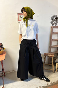 Object Polly Black Box Pleat Culottes - The Mercantile London