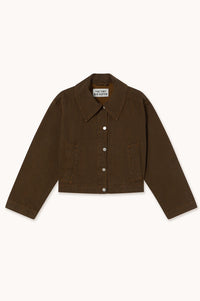 The Tiny Big Sister Brown Striped Boxy Jacket - The Mercantile London