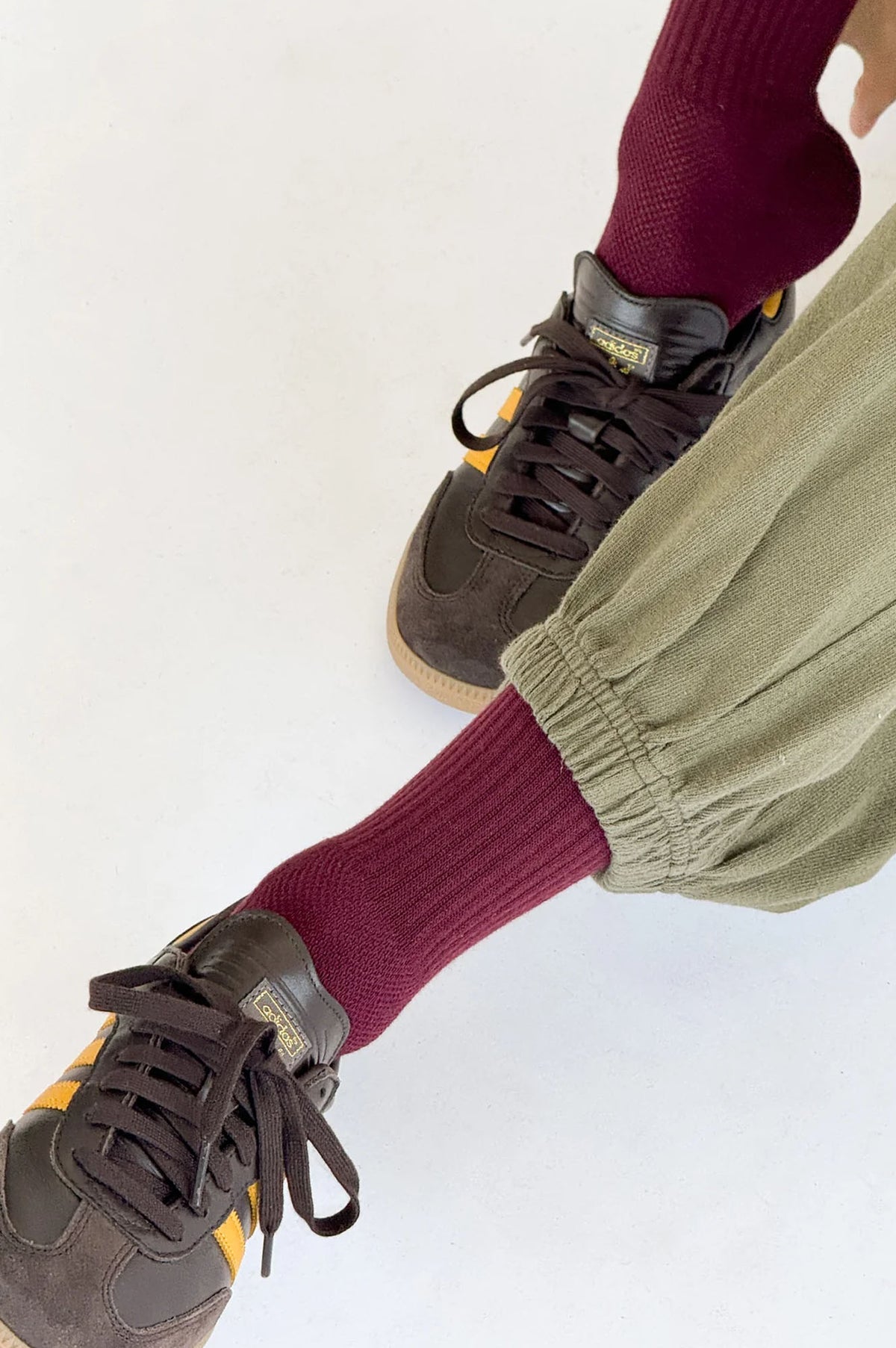 Le Bon Shoppe Boyfriend Maroon Socks - The Mercantile London