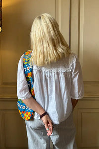 M.A.B.E Brea Ivory Frill Blouse