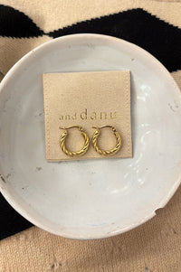 and danu Shearwater Small Gold Hoop Earrings - The Mercantile London