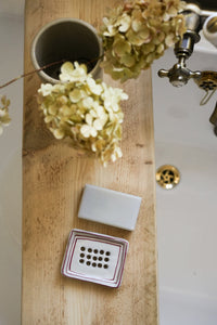 Hand Painted Brick Breton Stripe Soap Dish - The Mercantile London