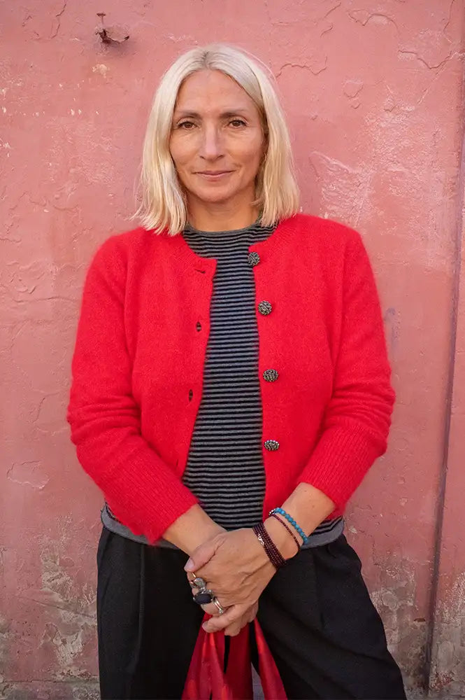 Sophie + Lucie Luisa Red Knitted Cardigan